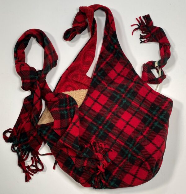 Red and Green Plaid Carrier Set Large